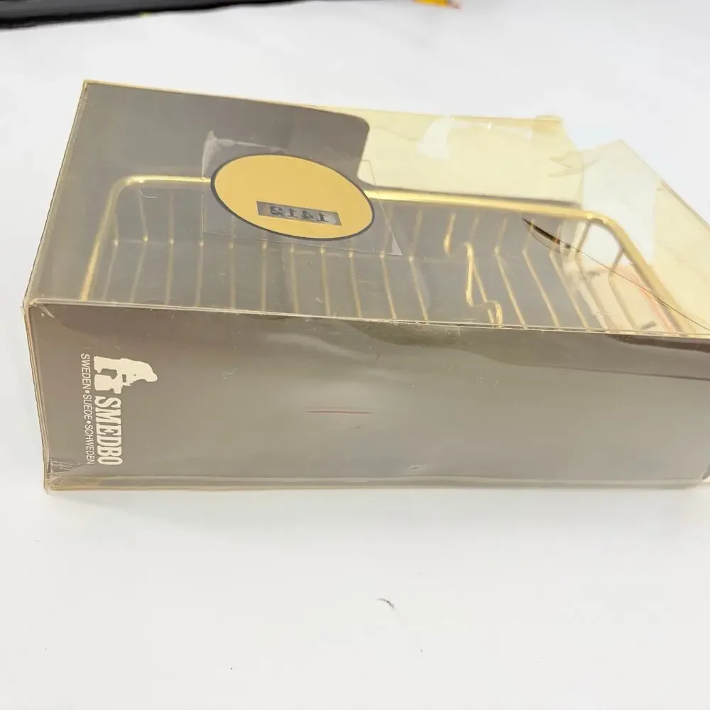 Vtg 1985 Smedbo Villa Solid Brass Soap Basket Bathroom Sweden NOS Wall Art V 272